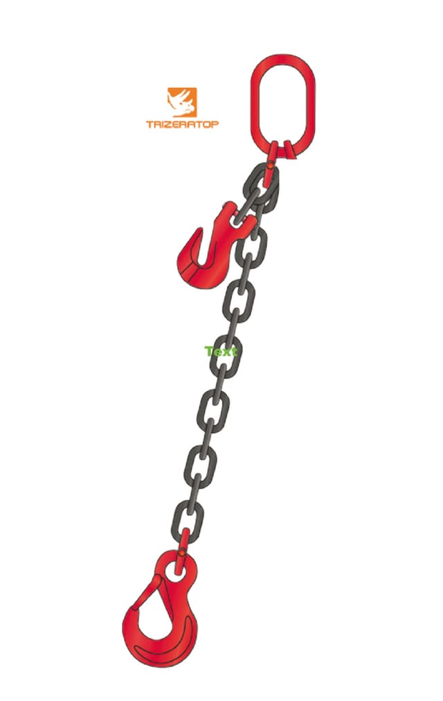 Kettengehänge 1-Strang, 6 mm, WLL 1120 kg 1,0 m mit Kettenkürzer Anschlagkette