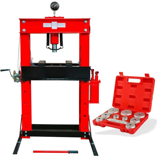 Dema - set 50 Tonnen Werkstattpresse + Druckstücksatz 10 tlg