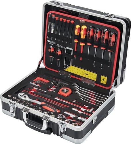 HM Müllner Werkzeugkoffer bestückt 147-tlg. TC18RS Trolley-System absperrbar