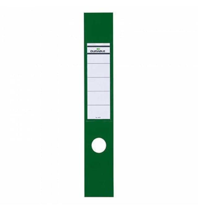 Ordnerrückenetikett ordofix® breit/lang 60 x 390 mm (b x h) selbstklebend mit Griffloch grün 10 Etik./Pack.