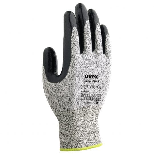 uvex Schutzhandschuh unidur 6643 grau Gr. 10