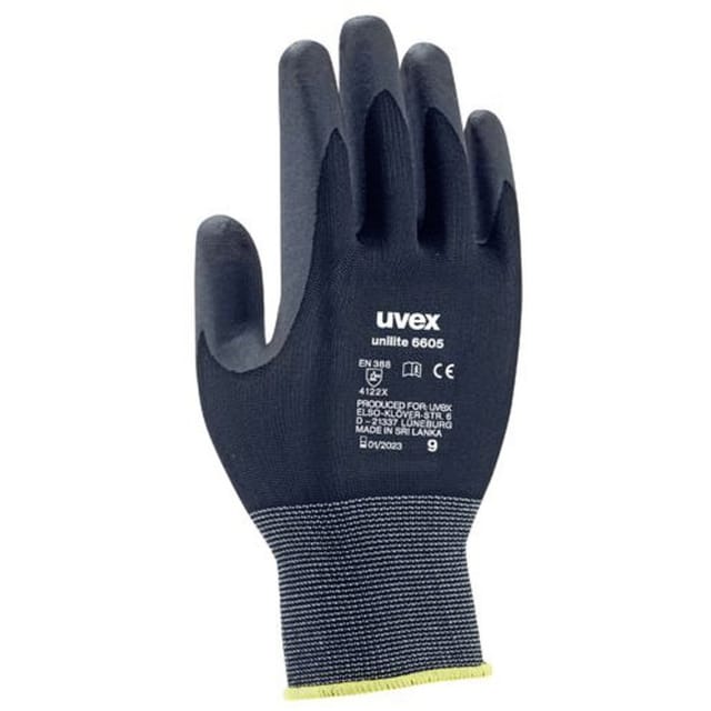 uvex 6057309 unilite / unipur Polyamid, Nitrilschaum Montagehandschuh Größe (Handschuhe): 9 EN 388