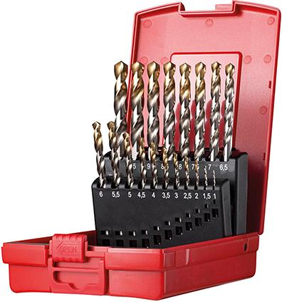 Dormer - Spiralbohrer Set 1-10mm x0,5 in A002 in Box 118G Typ n 4xD 19tlg. Tin Tip A095201