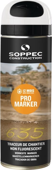 Soppec - 141500E Baustellenmarkierspray Pro Marker weiß 500 ml