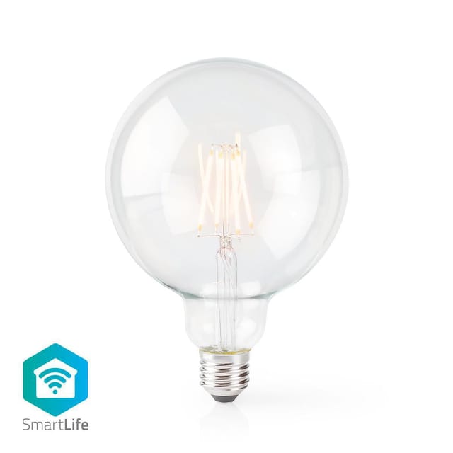 Nedis - Smartlife led gluhlampe wlan e27 500 lm 5w warmwei 2700 k glas android ios g125 1 stuck