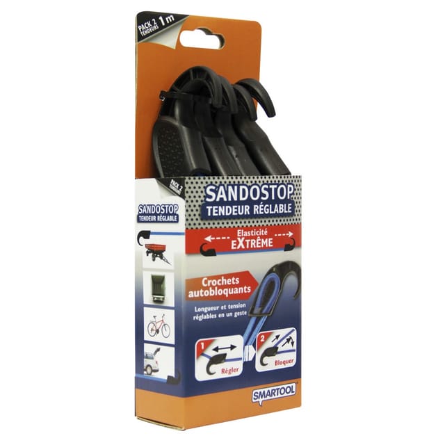 Satz mit 2 elastischen Spannern, Durchmesser 8 mm x Länge 1 m CENTRALE BRICO