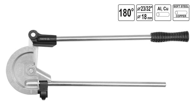 Yato - Rohrbieger Handrohrbieger Rohrbiegerzange Handbiegemaschine Rohrbiegegerät ø 12, 14, 15, 16, 18 mm +Rohrbieger 18mm