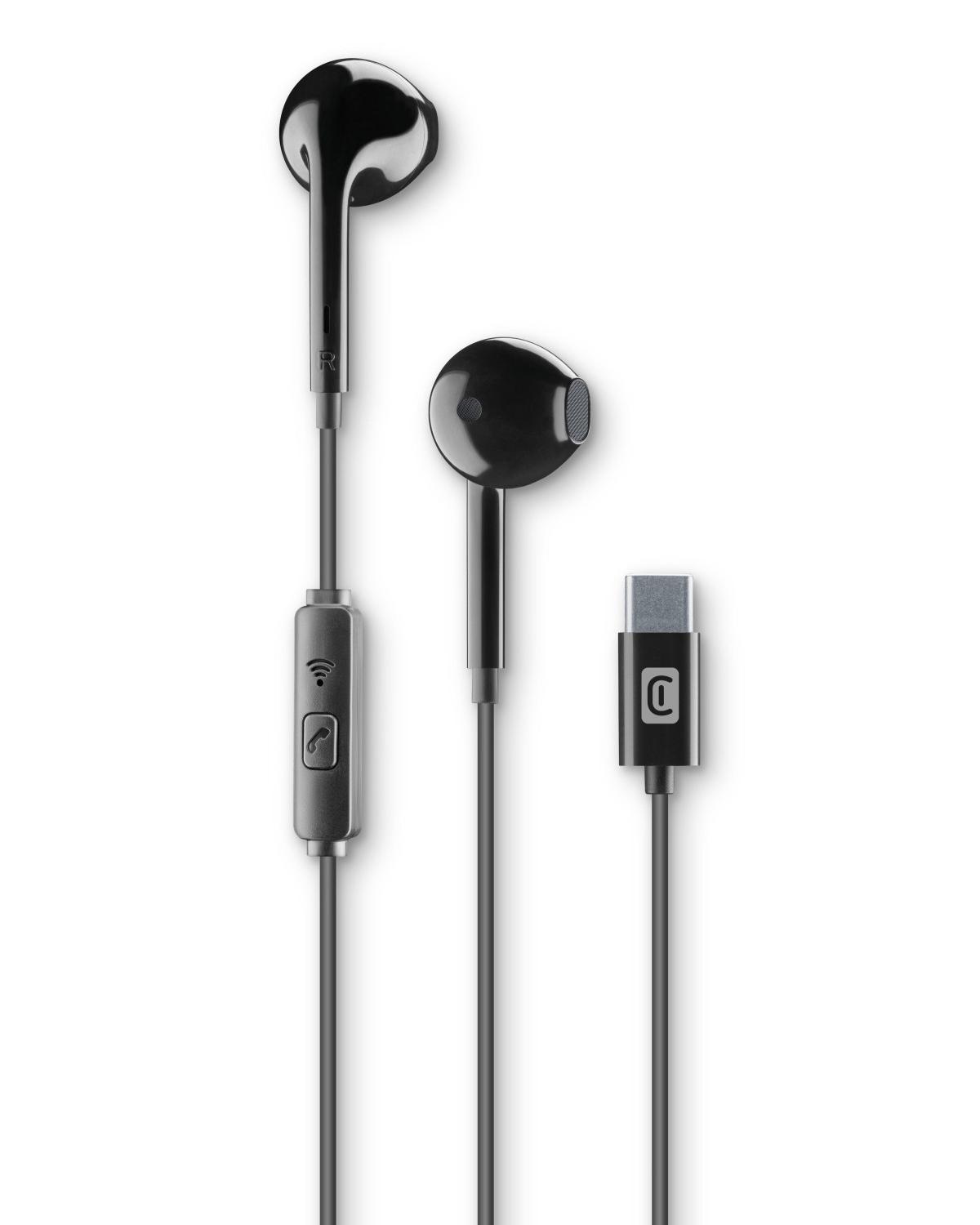 Cellularline Aucapsuletypeck Kopfhörer & Headset Kabelgebunden Im Ohr Anrufe/musik Usb Typ-c Schwarz