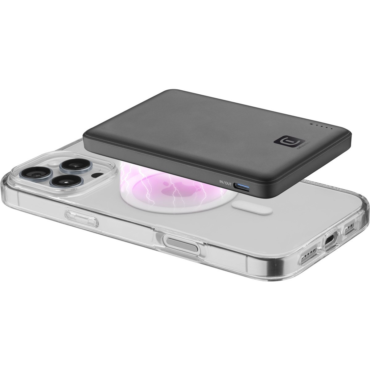 Cellularline Power Bank Magsafe 5000 Power Bank Magsafe 5.000 Ist Das Kabellose Und Tragbare Ladegerät Mit 7,5w Magsafe-technologie. Dank Des Kompakten Designs Und Der Soft-touch-oberfläche Ist Es Ide