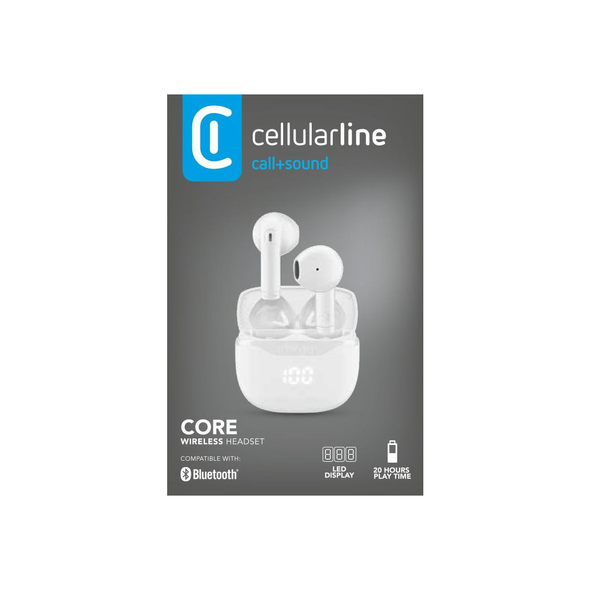 Cellularline 8018080490606 Kopfhörer Kabellos Im Ohr Anrufe/musik Usb Typ-c Bluetooth Weiß