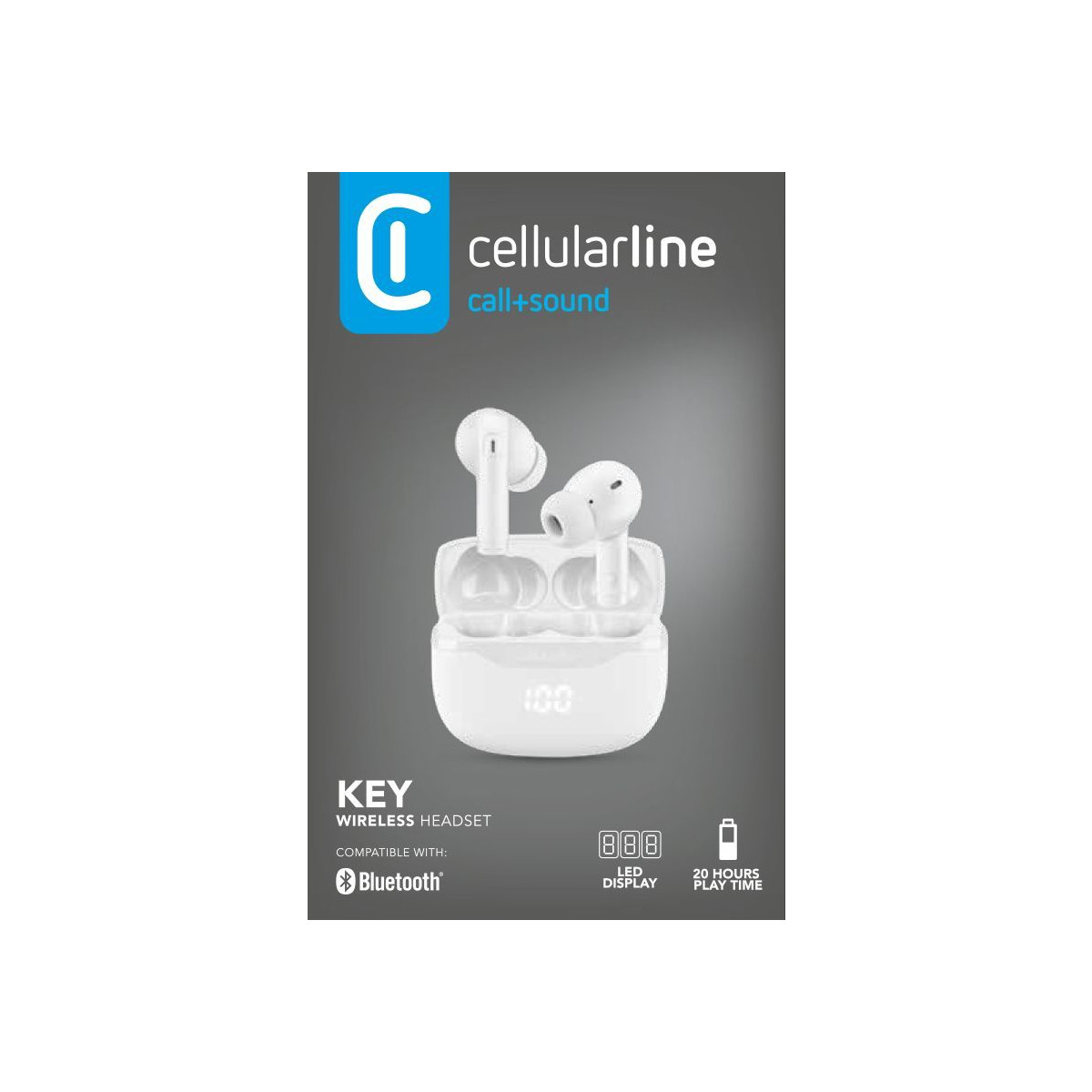 Cellularline 8018080490620 Kopfhörer Kabellos Im Ohr Anrufe/musik Bluetooth Weiß