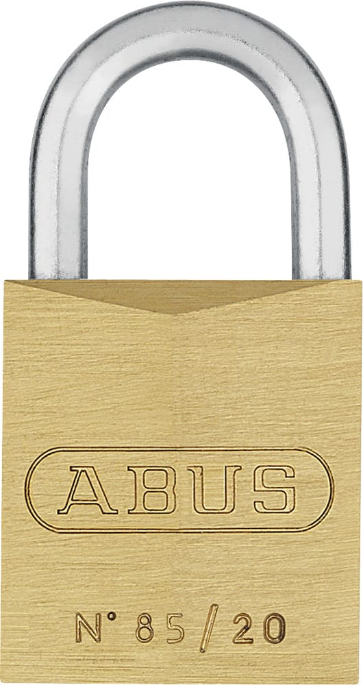 Abus - Zylindervorhangschloss 85/20 Schlosskörperbreite 21 mm Messing verschiedenschließend