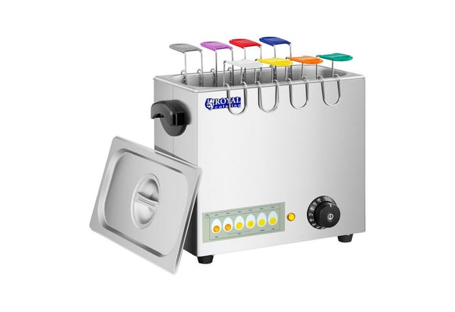 Royal Catering - Eierkocher Gastro Elektrisch 8 Eier 2600W 30 110°C Edelstahl Warmhaltefunktion