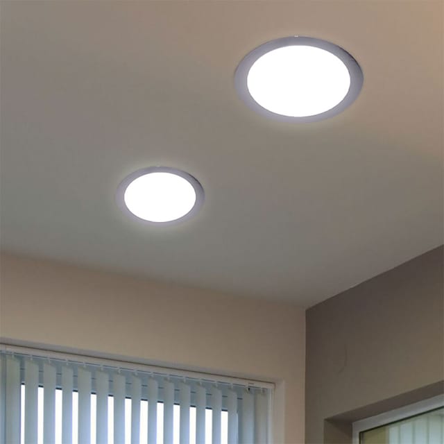 Etc-shop - Led Einbaustrahler Deckenlampe Küchenleuchte Einbauspot Chrom Deckenleuchte Rund, 6w 500lm Warmweiß, Dxh 8,5x1,5 Cm 2er Set