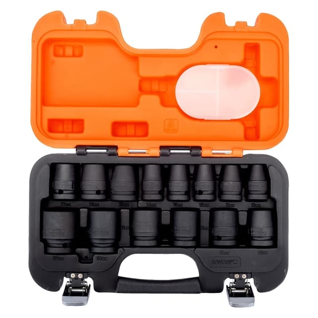Bahco - 1/2' Kraftsteckschlüssel Satz Schlagschrauber Nüsse kurz 10-27 mm 14 tlg