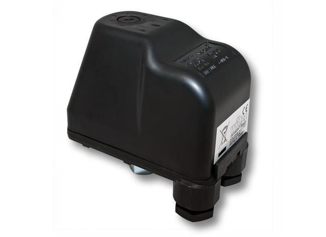 Wiltec - Druckschalter SK-9 230V 1-phasig, Druckwächter mit Trockenlaufschutz für Hauswasserwerke und Pumpen, zuverlässige Pumpensteuerung