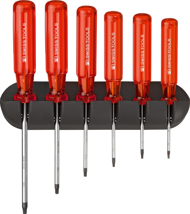 Pb Swiss Tools - Schraubendreher-Satz 6-teilig Torx im Wandhalter Classic