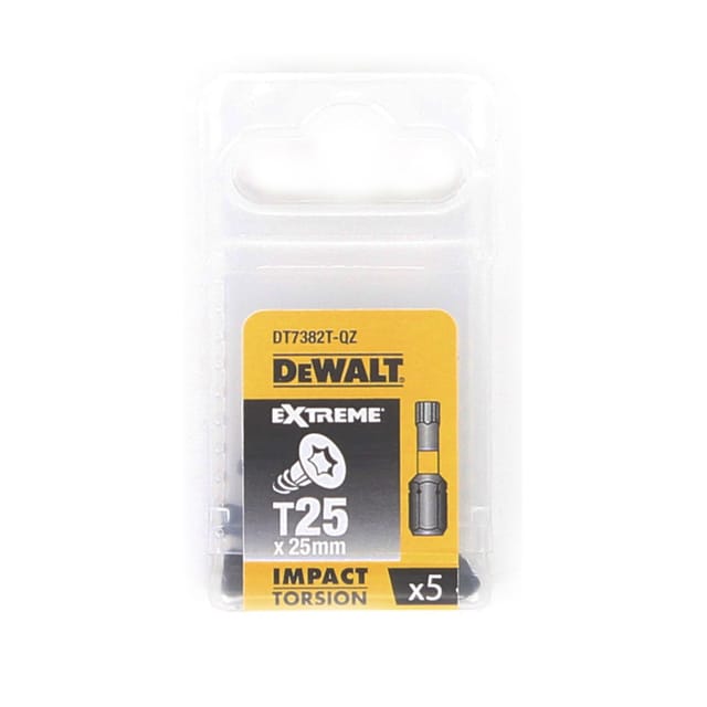 Torsion Bit schlagfest, T25 25 mm 5 Stk. - Dewalt