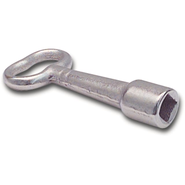 Steckschlüssel für Kamintüre, Vierkantschlüssel 6 mm aus Zinkdruckguss