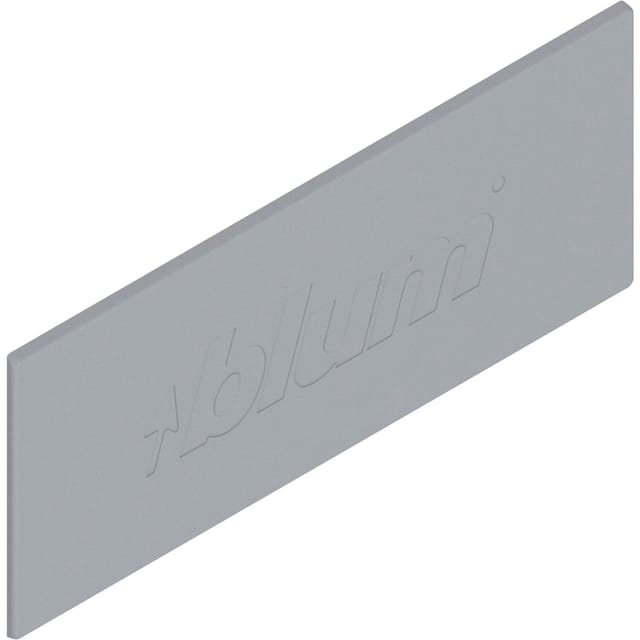 BLUM TANDEMBOX antaro Abdeckkappe Logo "blum", Kunststoff weißgrau