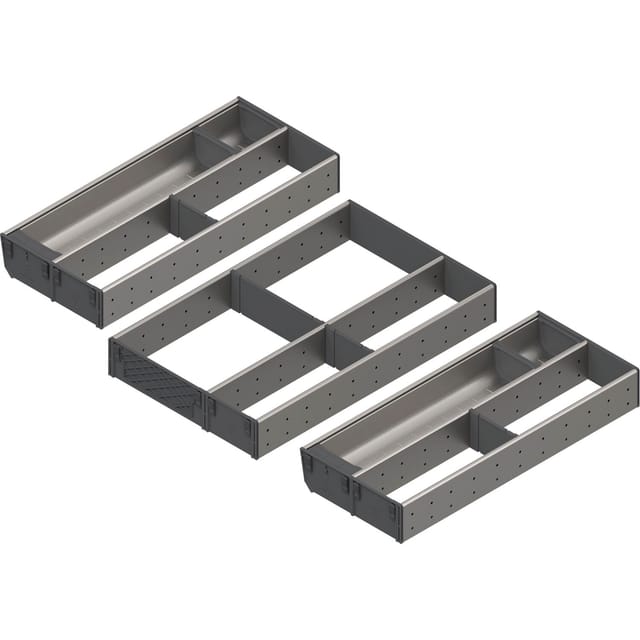 Blum - Orga-Besteckeinsatz Facheinteilungs-Set kb 1000-1099mm, nl 450mm, grau