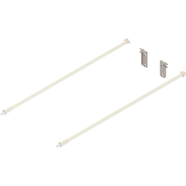 Blum - Längsrelingset Inserta mit Rückwandhalter für Metabox Stahl NL=450mm ral 9001