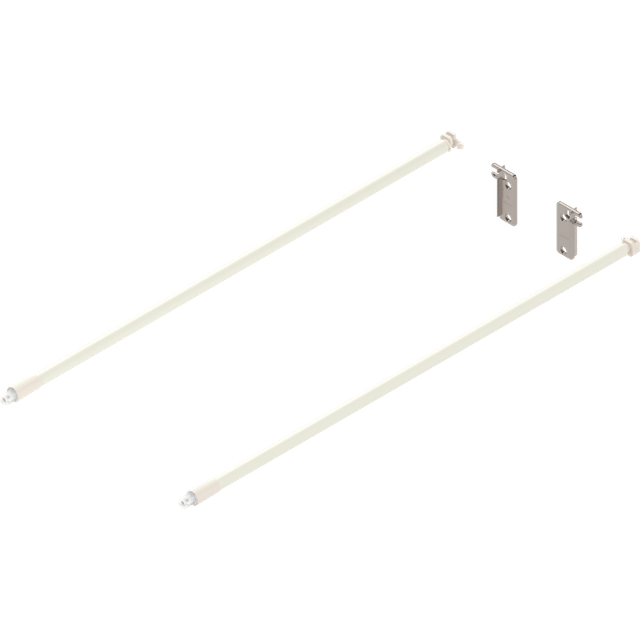Metabox Reling Set Zubehör für Frontauszug, Länge 500 mm Stahl cremeweiß - Blum