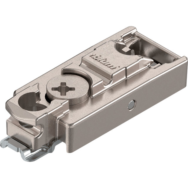 BLUM CLIP Exzenter Montageplatte gerade, Zink, Schrauben, Distanz 3 mm