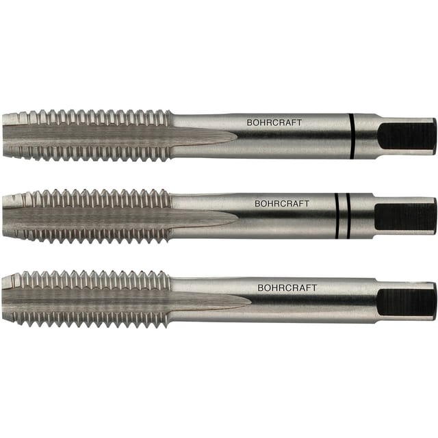 Bohrcraft - Hand Gewindebohrer Satz hssg DIN352 metrisches Linksgewinde m 8