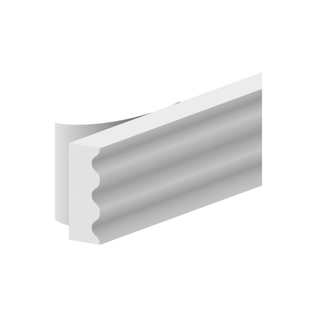 Ellen - Dichtungsprofil selbstklebend, Typ k, Kunststoff weiß, 1 Stück = 7,5 Meter