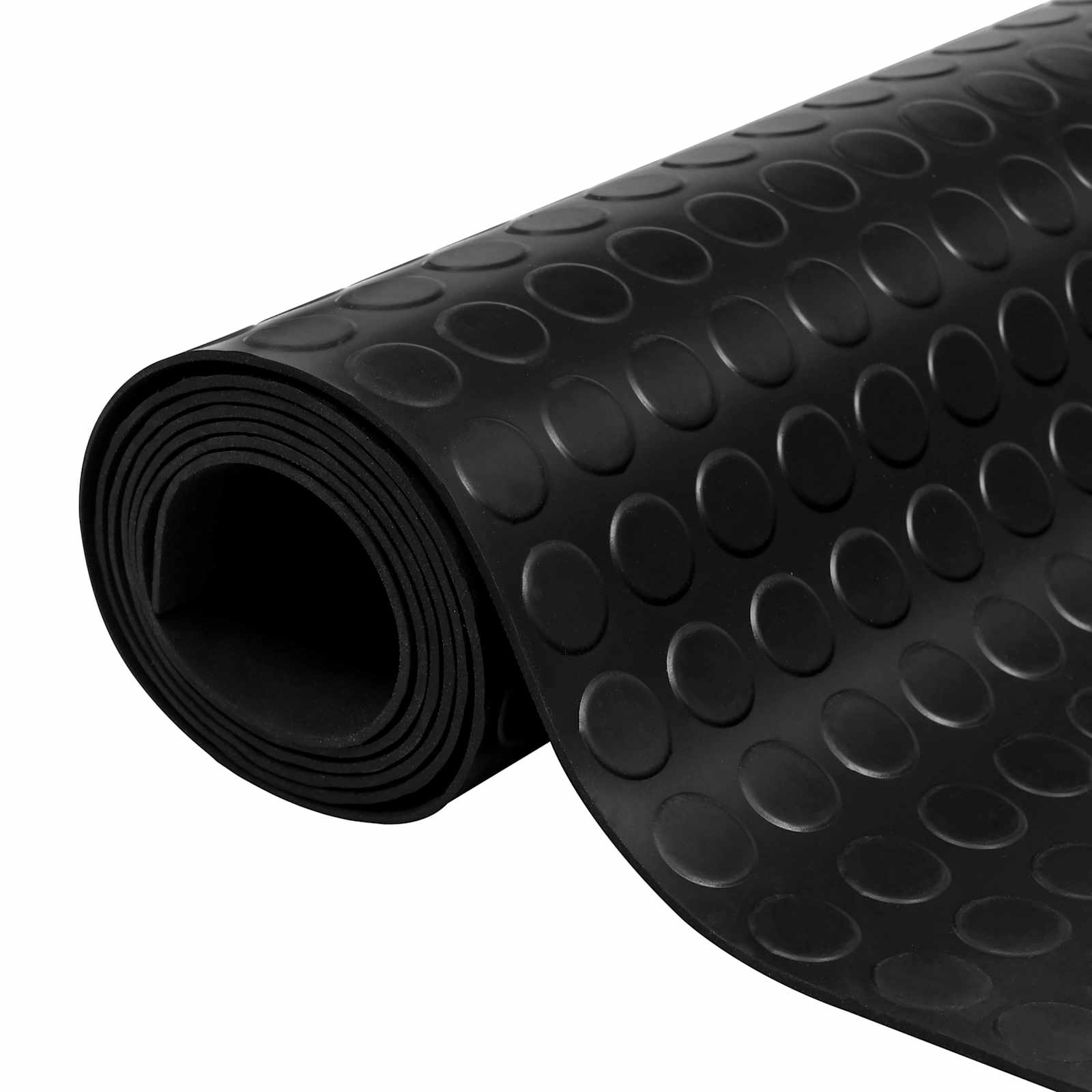 Fußmatte Mit Punkten Schwarz 1 X 2 M Gummi Vidaxl
