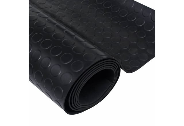 Fußmatte Mit Punkten Schwarz 1 X 2 M Gummi Vidaxl