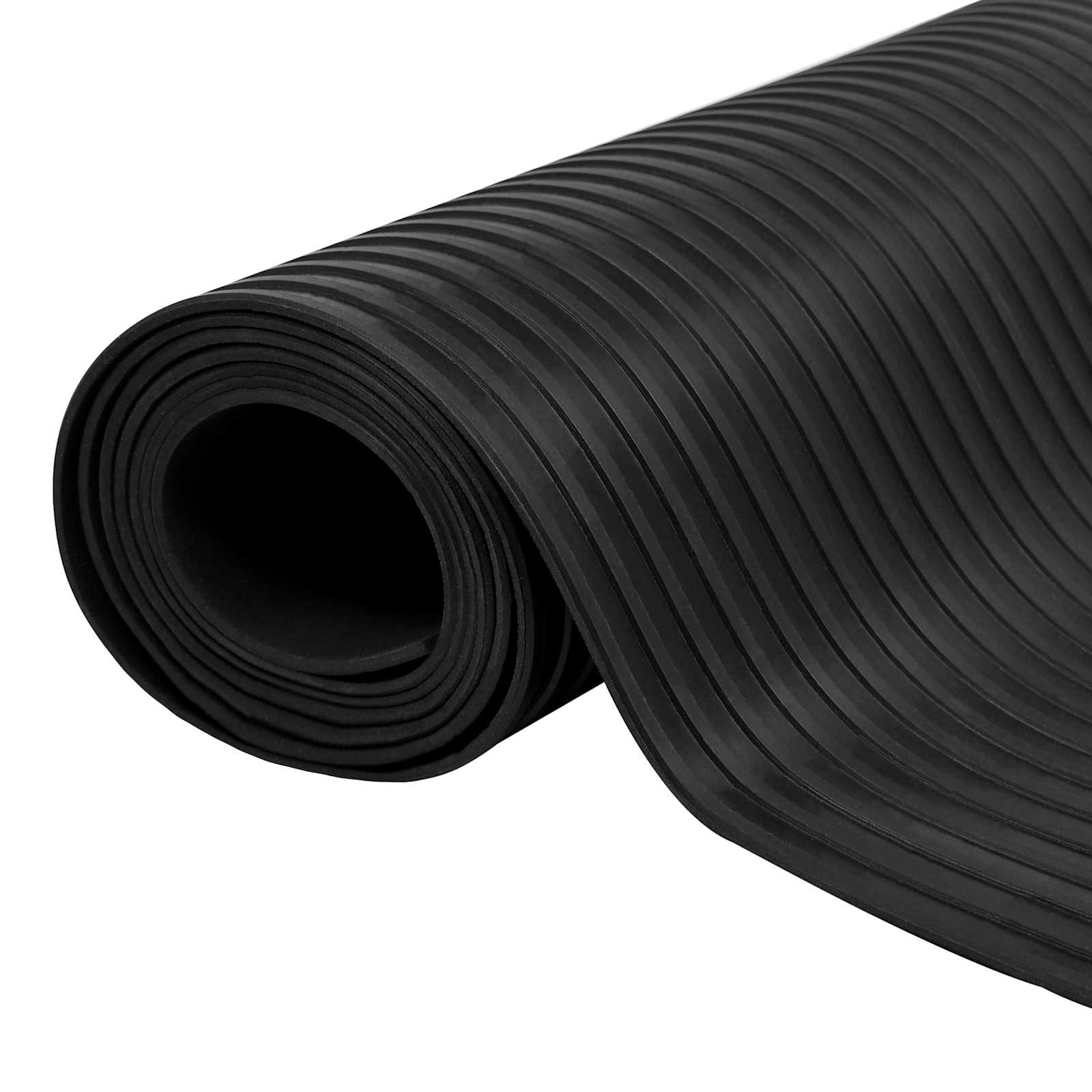 Fußmatte Mit Breitrippe Schwarz 1 X 5 M Gummi Vidaxl