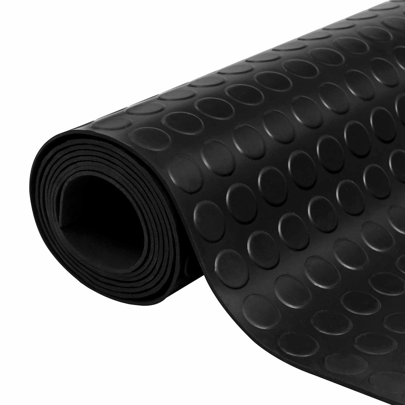 Bodenmatte Mit Punkten Schwarz 1 X 5 M Gummi Vidaxl