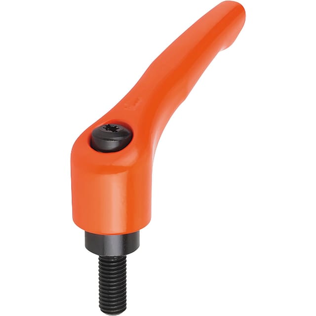 Kipp - Klipp Klemmhebel (Klemmgriff) mit Gewindestift Spannhebel m 12 x 40 mm orange