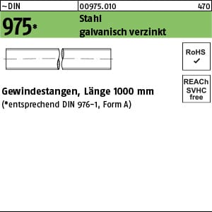 Gewindestange DIN 975 M 18 x 1000mm Stahl galvanisch verzinkt