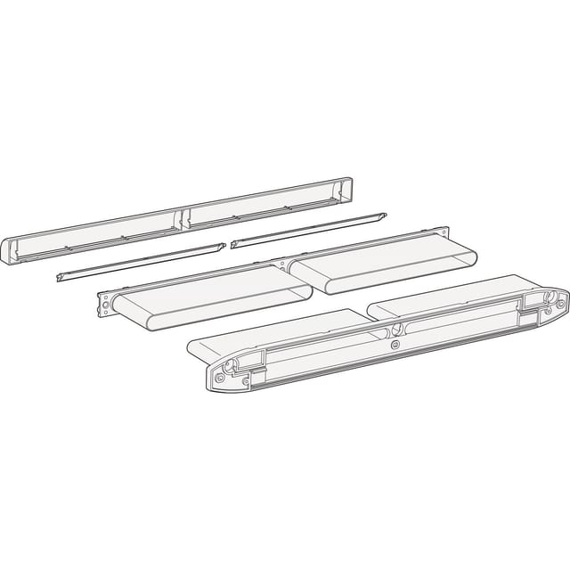 Siegenia - Kanal-Set für Fensterlüfter Aeromat midi hy, Kunststoff weiß RAL9016
