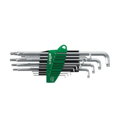 Stiftschlüssel Set im ProStar Halter Stubby TORX®-Kugelkopf 13-tlg. Titansilber (40979) - Wiha