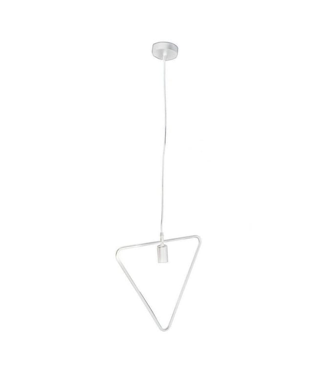 Trade Shop Traesio - Trade Shop - kronleuchter-anhängende dreieck-deckenlampe E27 B35-A weiss -