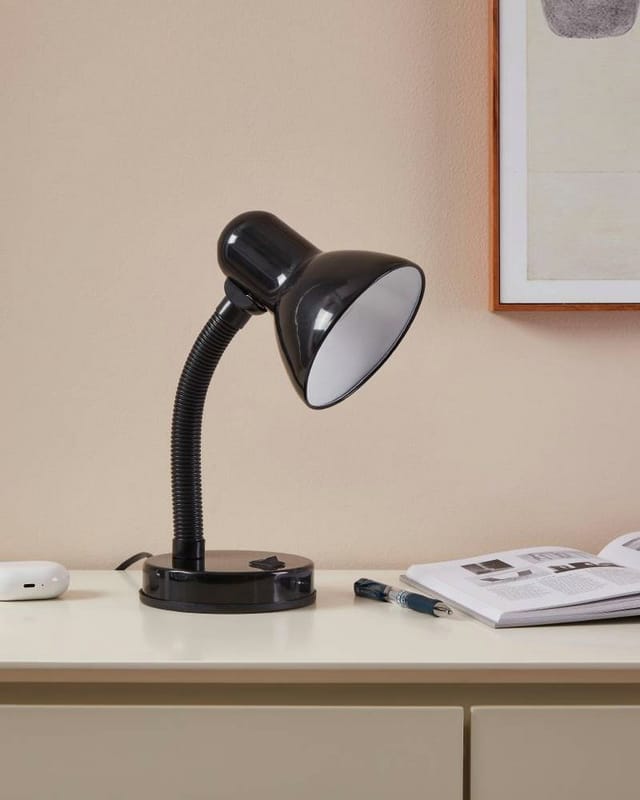 Tischleuchte Basic schwarz 30 cm E27 Tischleuchte - Eglo