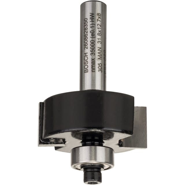 Falzfräser, Standard for Wood, 8 mm, b 9,5 mm, d 31,8 mm, l 12,5 mm, g 54 mm - Bosch