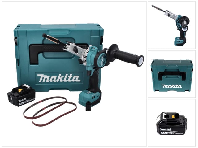 Dbs 180 F1J Akku Bandfeile 18 v 9 x 533 mm Brushless + 1x Akku 3,0 Ah + Makpac - ohne Ladegerät - Makita