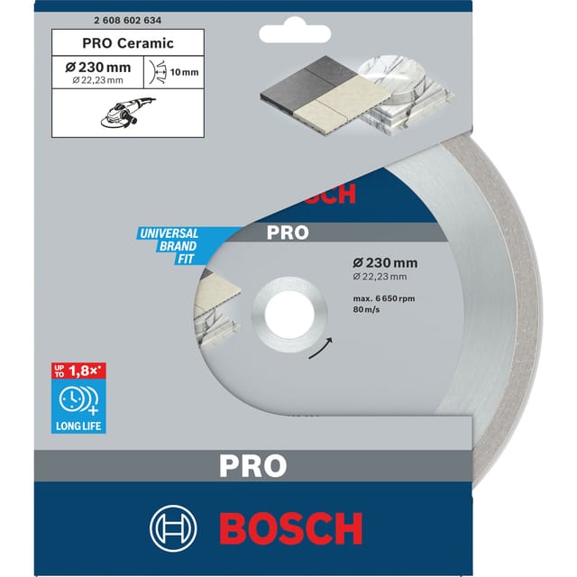 Pro Ceramic Diamanttrennscheibe, 230 x 22,23 mm - Bosch