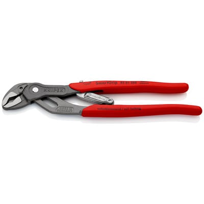 KNIPEX 85 01 250 SB SmartGrip® Wasserpumpenzange mit automatischer Einstellung mit rutschhemmendem Kunststoff überzogen grau atramentiert 250 mm