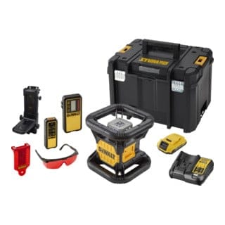 DCE079D1R Vollautomatischer Rotationslaser Laser 18V 2,0Ah mit Zubehör Koffer tstak - Dewalt