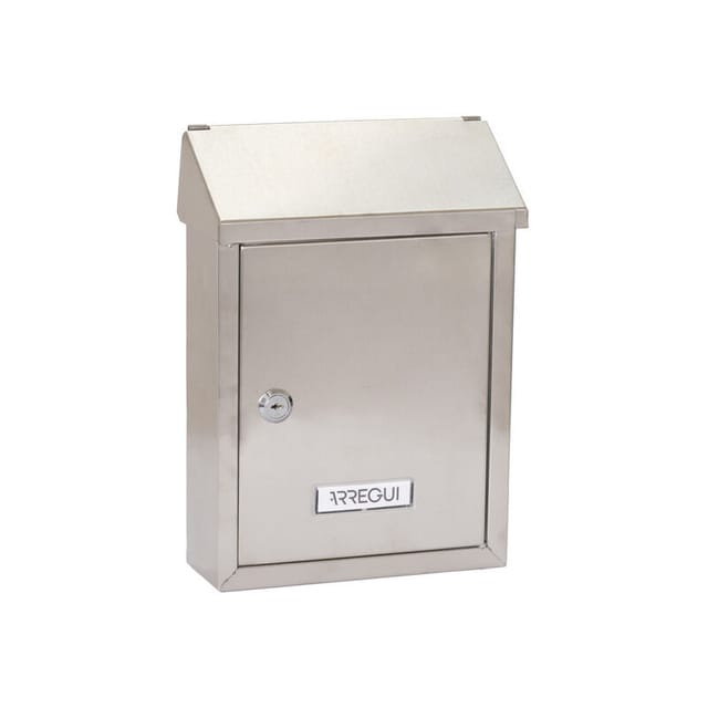 Smart E5727 Briefkasten oder Durchwurfbriefkasten aus Edelstahl, Größe s (din A5 Post), Wandbriefkasten für den Außenbereich mit Schutzklappe,