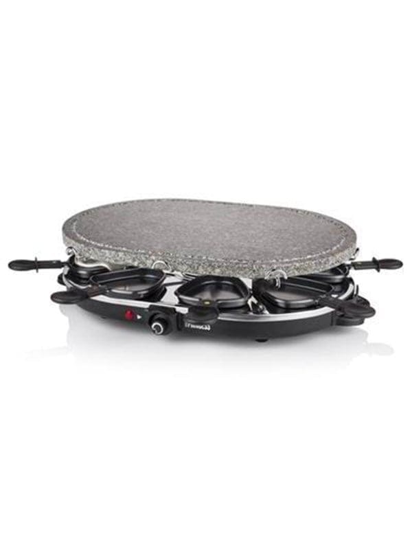 Princess - raclette Partygrill mit Steinplatte oval für 8 Personen - Steingrill 1200Watt