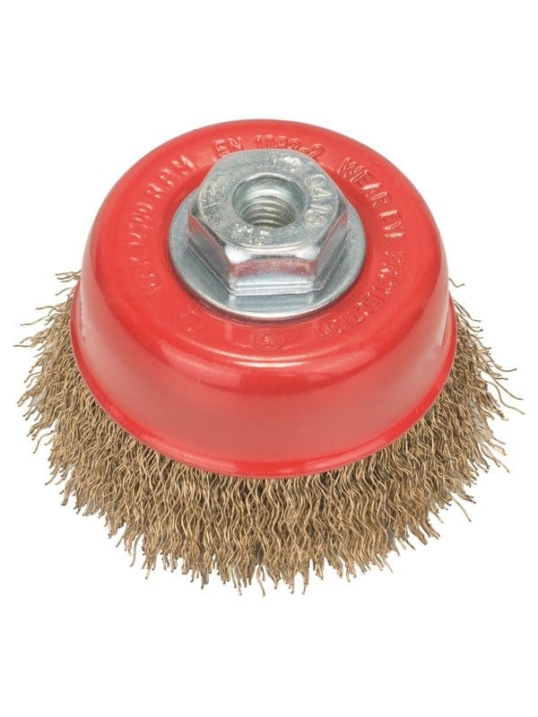 Bosch - Topfbürste, Messing, gewellter Draht, 75 mm, 0,3 mm, 12000 u/ min, m 10 2608622062