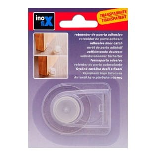 Inofix - Transparenter, selbstklebender Klemmhalteranschlag im Blister