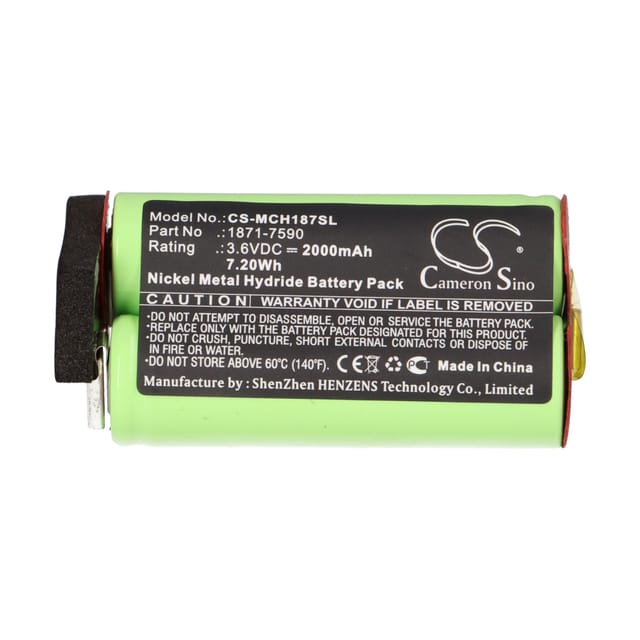 Vhbw - 1x Akku kompatibel mit Moser Super Cordless 1872 clipper, ChromStyle 1871 Haarschneidemaschine (2000 mAh, 3,6 v, NiMH)